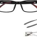 Smart Glasses for Men Women, Classic Smart Eyewear with Detachable Ultra-Slim Arms, Blue Light Filtering, Open Ear Bluetooth Glasses  Ultra-Light Design for Business and Daily Use