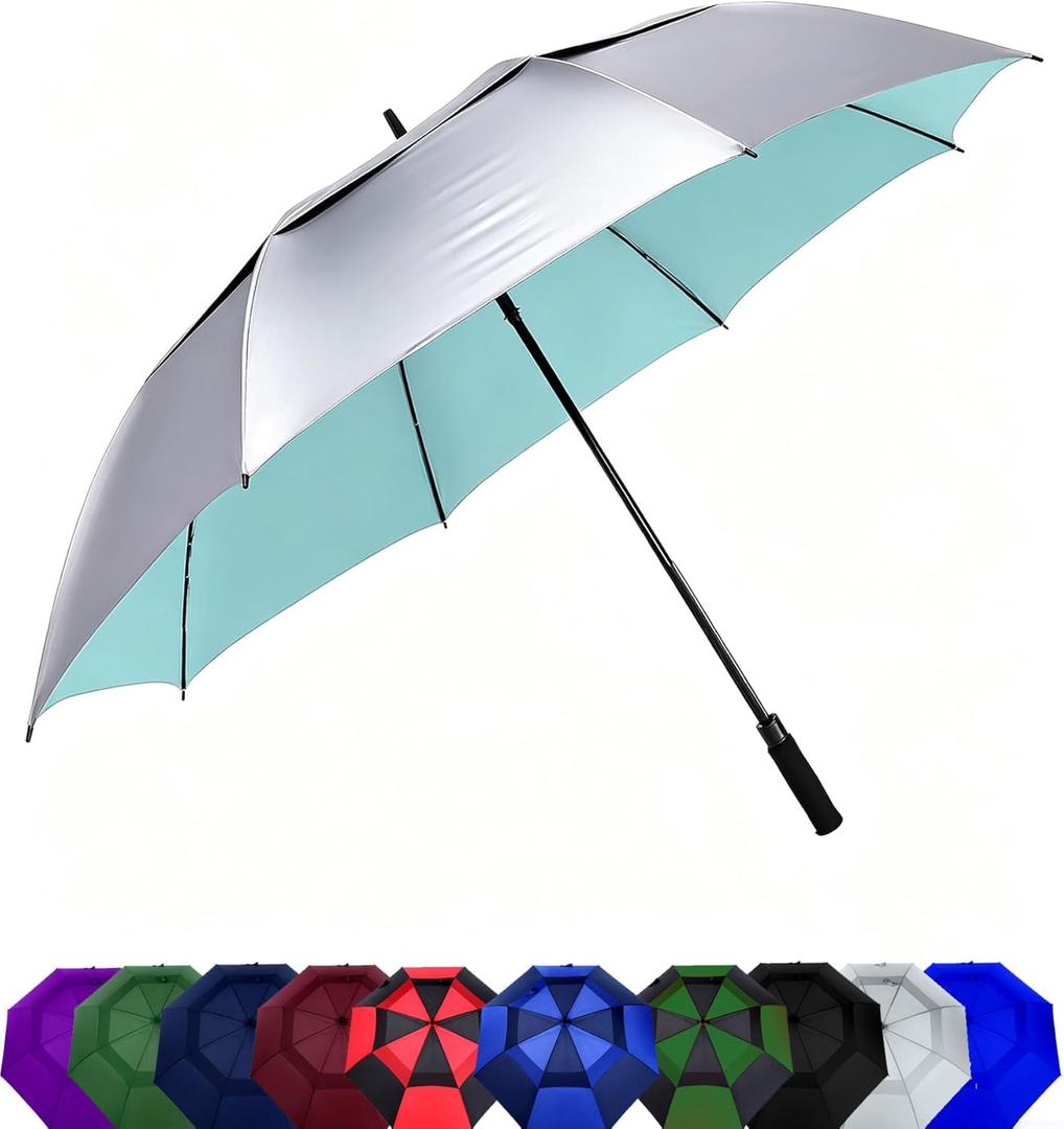 54/62/68/72 Inch Large Golf Umbrella Windproof Auto Open for Rain