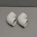 2PCS 2" 90 Degree Elbow PVC Pipe Fitting Adapter Coupling Connector Schedule 40 Slip (Socket x Socket) White Color