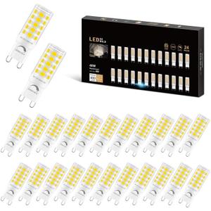 Sailstar G9 LED Bulb Dimmable 4000K Natural Daylight 16 Pack, T4 G9 4W Replacement for 40 Watts Halogen, Ceramic Bi Pin Base, 120V 400 Lumen 360Beam Angle, G9 Light Bulbs for Chandelier
