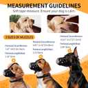 Dog Muzzle, Adjustable Basket Muzzles for Medium Dogs Soft Breathable Muzzles Prevents Chewing and Biting, Detachable Dog Muzzle Basket for Drinking with Collar and Leash (M)