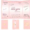 Farewell Guest Book Alternative, Retirement Going Away Party Decorations Farewell Gifts for Coworkers Friends, We Will Miss You Card Signature Board, Graduation Goodbye Gift for Women Man, Rose Gold