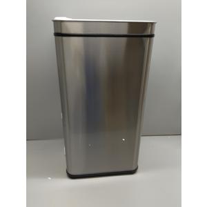 iTouchless 50 Liter / 13 Gallon Kitchen Trash Can with AC Adapter, Lid & Odor Filter  Motion Sensor Stainless Steel Garbage Bin for Home, Office, or Garage  Slim, Large Capacity Design (Light Silver / AC)