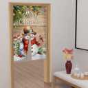 Noren Christmas Japanese Doorway Curtain Merry Christmas Balls Snowman Wooden Xmas Tree Bird Winter Noren Japanese Door Curtain Bedroom Partition Kithchen Divider Bathroom Door Decor 33.5"x 59" (Ft28)