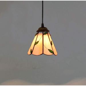 6 Inches Tiffany Style Pendant Ceiling Light Pastoral Stained Glass Pendant Lamp Fixture for Restaurant Hallway Kitchen Bar Hanging Lighting,110-240V,E27,40W(1590cm),A