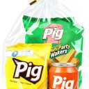 PigPotParty 12"x 16", 100Pcs Bottom Gusset Bags, Clear Plastic Cellophane Mug Treat Goodie Gift Bags with 100x Twist Ties, Large Party Favor Packaging, Toy Wrapping (No Side Gusset)