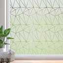 Coavas Frosted Glass Window Privacy Film, Static Cling Decorative Covering for Bathroom Bedroom Door, No Glue Removable Vinyl UV Blocking Heat Control, 45.2 x 393.7 inch