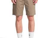 Volcom Men's Road Trip Elastic Waist 19" Relaxed Fit Short (Brown, M)