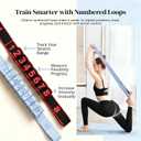 2 x Resistance Bands for Stretching, 8 & 12 Loop Stretch Strap Set, Numbered Yoga & Physical Therapy Bands for Flexibility, Pilates & Full Body Workout (35" & 51")