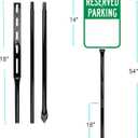 Blank Reserved Parking Signs with 54 Inch Heavy Duty Metal Stake, 14x10 Inch Reflective Aluminum, 2Pack with Hardware
