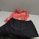 Yonique 2 Piece Swimsuits for Women Halter Tankini Top with Skirt Bottom Tummy Control Bathing Suit (XX-Large, Red Floral)