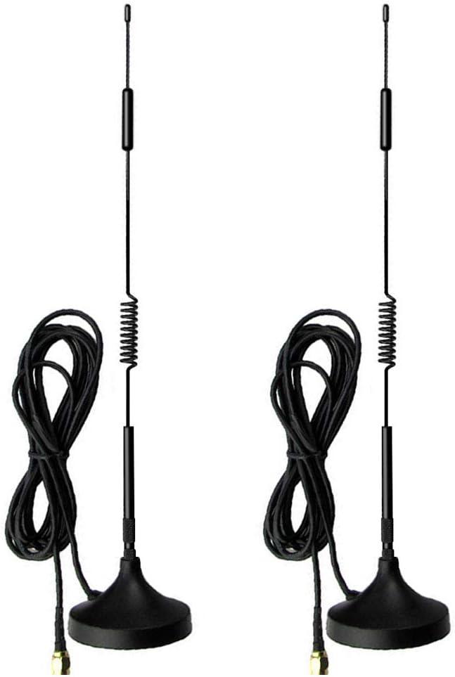 (2Pack) SMA Antenna 4G LTE 12Dbi 700-2700MHz Cellular Antenna Magnet Mount 4g Antenna 12Dbi 4G LTE CPRS GSM 2.4G WCDMA 3G by EJOYS