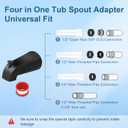 Universal Tub Spout for 1/2" Copper Pipe, 1/2" IPS and 3/4" IPS, Bathtub Faucet with Diverter and Adapter and Hex Wrench (Matte Black)
