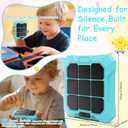 Tic Tac Toe Game, 6-in-1 Electronic Tic Tac Toe with Mute & Rechargeable - Handheld Travel Board Game for Kids Ages 4+, Adults, Family - Educational Learning Toy for Boys Girls，Blue