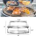 5 Piece Replacement Kit for Big Green Egg Large, Rack for Eggspander 5 Piece Kit Conveggtor Basket 304 Stainless Steel Grill Stack Rack with Removable Cooking System Expander Rack