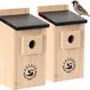 2 Pack Bird Houses for Outside,Bird House kit,Hummingbird House,Blue Bird House Outdoor Wren Swallow Finch