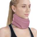 Neck Brace for Sleeping - Cervical Collar Relief Neck Pain and Neck Support Soft Foam Wraps Keep Vertebrae Stable for Relief of Cervical Spine Pressure for Women & Men Rose Pink Medium Size