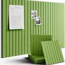 Fluxynara Large Felt Bulletin Board 48" x 36" Cork Board Alternative - 6 Pack with 40 Safe Removable Adhesive Tabs, Cork Boards for Walls Cork Board for Home Office Classroom Pin Board-Kelly Green