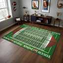 Football Rug for Bedroom,5'x7' Non-Slip Football Field Rugs,Sports Rug for Room and Lving Room Decor (Green)