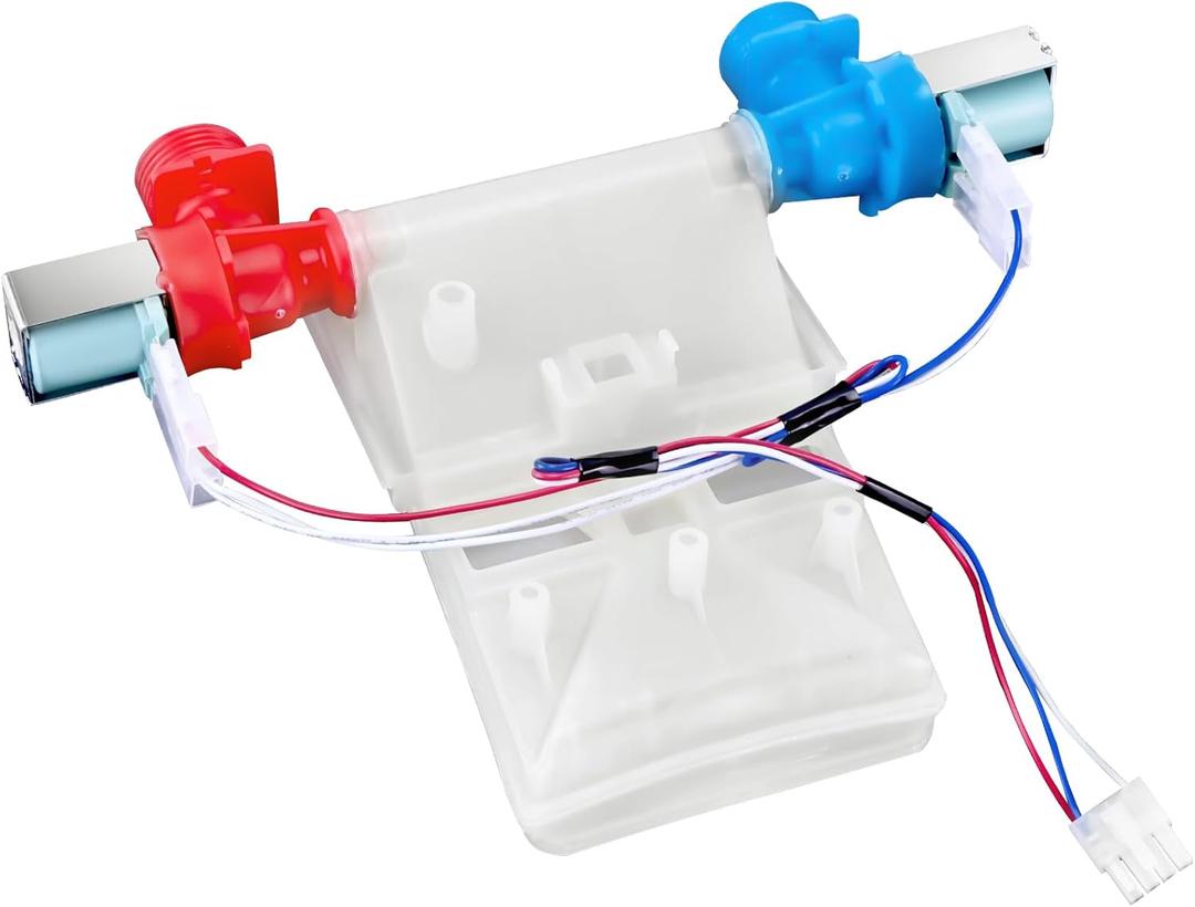 Upgrade W11101906 W11210463 Washer Water Inlet Valve Fit for Whirlpool Amana Maytag Roper W10869803 W10701461 W10883458 AP6329219 W11038696 NTW4516FW3 NTW4516FW4 NTW4655EW1 NTW4665GW0 by Techecook