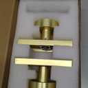 2 Pack Gold Dummy Door Knob Interior,Satin Brass Bifold and Closet Door Knobs Inactive Dummy Door Handles