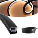 DGLILUAN Black Silicone LED Diffuser Channel, 16.4 ft Flexible Waterproof Bendable Neon Light Tube Silicone Cover for Led Light Strip for Indoor Outdoor Lighting, 16 x 16mm