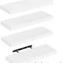 Bellsal Floating Shelves for Wall, White Engineered Wood Wall Shelf Set of 4, 16" Wall Mounted Floating Shelf for Kitchen, Living Room, Bedroom, Bathroom Storage, Book Shelf for Walls Home Decor (4 pcs: 15.7*5.7)