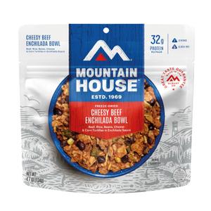 Mountain House Cheesy Beef Enchilada Bowl | Freeze Dried Backpacking & Camping Food | Gluten-Free | 2 Servings (EXP 11/01/25)