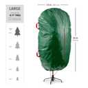 ZOBER Upright Christmas Tree Storage Bag With Drawstring Hem- Fits 9 Ft Trees - Plastic, Waterproof Christmas Tree Bag For Storage Box For Xmas - Strong, Durable Handles - Green