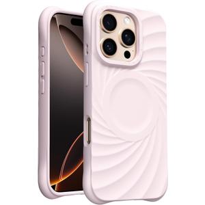 ORNARTO Vortuxe for iPhone 16 Pro Max Case 6.9" | 2X MIL-STD Drop Protection | Compatible with MagSafe | Sleek Aesthetic Liquid Silicone Phone Cover - Pale Rose Quartz