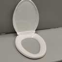 KOHLER 4636-RL-0 Cachet Ready Latch Elongated Toilet Seat Slow Close, Soft Close Toilet Seat Quiet Lid, Contoured Grip-Tight Bumpers Installation Hardware, Apartment Essentials, White