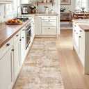 DEXI Kitchen Floor Mats Cushioned Anti Fatigue Runner, 23x107 Light Brown