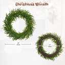 Hollyone 24" Real Touch Norfolk Pine Wreath for Front Door Large Artificial Winter Pine Plant Greenery Christmas Wreath for Front Door Window Walls Xmas Decor Indoor Outdoor Home Decoration
