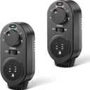 2 Pack Adjustable Thermostat, Plug in Heating and Cooling Thermostat Controlled Outlet, Compatible with Portable AC, Fans and Space Heaters(Black)