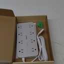 Power Strip Surge Protector, TESSAN Flat Plug Extension Cord with 8 Outlets 3 USB Charger(1 USB C), 1080 Joules Protection, Wall Mountable Charging Station for Home Office School Dorm Room Essentials (Gray)