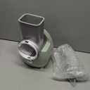 Electric Cheese Grater for Block Cheese - 3 in 1 Rotary Cheese Grater Electric Rotary Grater Salad Shooter Electric Slicer for Cheeses, Fruits, Vegetables and Nuts (Green)