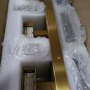Vanity Lights Fixtures for Bathroom Wall Light Over Mirror LED Gold Crystal 40W Brushed Stainless Steel Dimmable Wall sconces for Bathroom Lighting Fixture 3000K