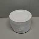 FOCUSLINE 100 Count White Plastic Dessert Plates 7 Inch, Disposable Heavy Duty Plastic Plates for Weddings, Parties and Events