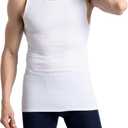 Fruit of the Loom Men's Sleeveless Tag Free Moisture Wicking Tank A-Shirt (White, XL)