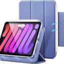 ESR for iPad Mini 7 A17 Pro Case, iPad Mini 7th/6th Generation Case (2024/2021), Slim Trifold Two-Way Stand, Powerful Magnetic Attachment, Durable Protection, Supports Pencil Pro&Pencil(USB-C), Purple