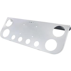 Tail Light Panel Stainless Steel with Four 4.49" and Four 2.31" Light Round Cutouts Rear Light Panel for Semi Truck
