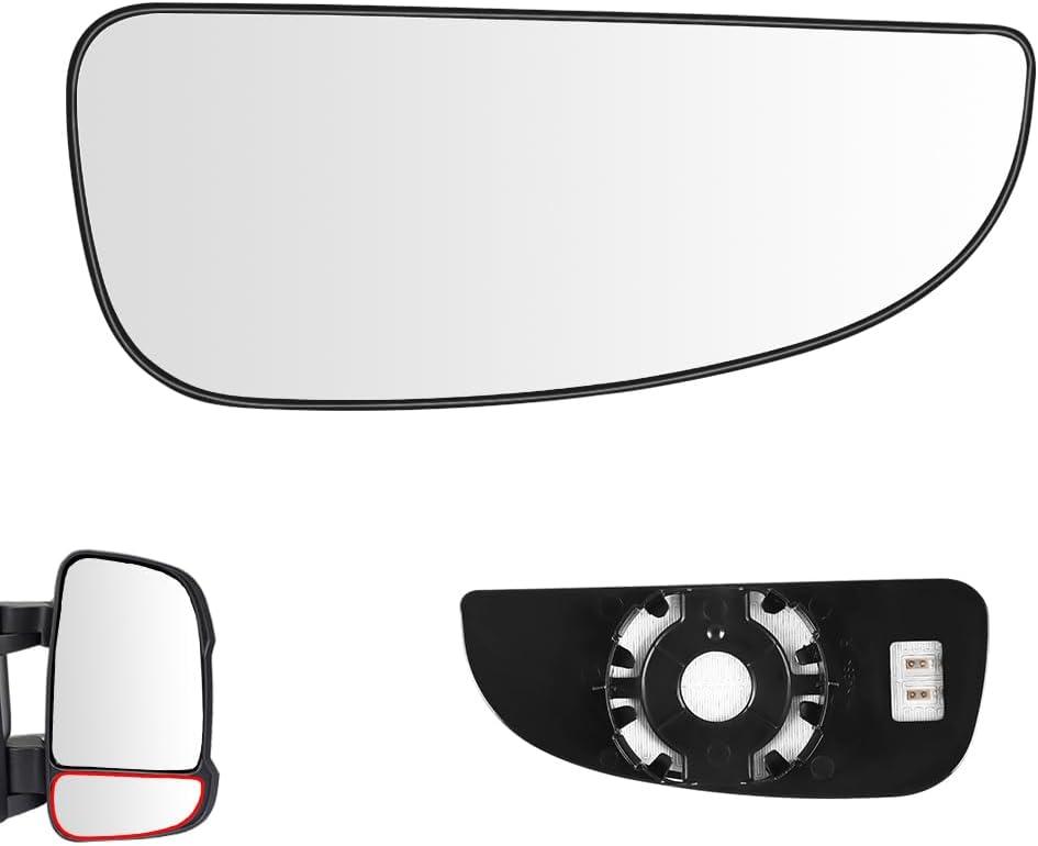 Senzeal Passenger Right Side Heated Lower Mirror Glass Replacement for Ram Promaster 1500 2500 3500 2014 2015 2016 2017 2018 2019 2020 2021 Replace 68413479AA (Right Side)