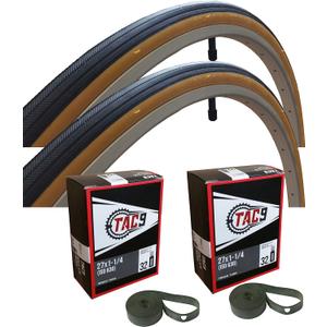 27x1-1/4 Bike Tire, Tube and Rim Strip