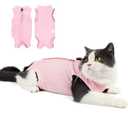 Cat Recovery Suit for Abdominal Wounds or Skin Diseases, Cat Onesie for Cats After Surgery Female Kitten Recovery Suit, Breathable E-Collar Alternative for Cats After Spay Anti Licking Wounds M
