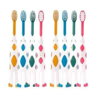 newrichbee 8 Packs Kids Toothbrush, Extra Soft Lovely Deer Toddler Toothbrush for Kids 2-8 Years (Pink&Orange&Blue&Green)