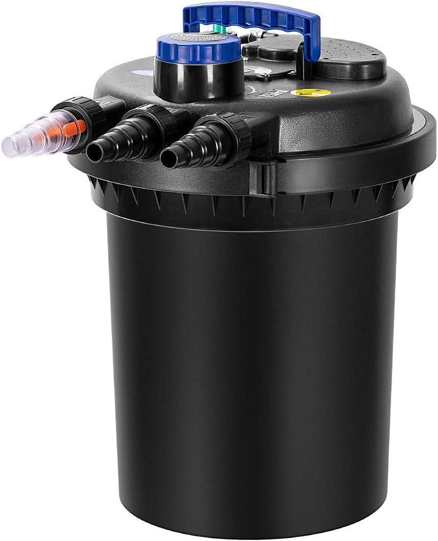 SunSun CPF-250 Pond Filter with 11W UV Clarifier – Bio Pressure Filtration for Ponds up to 2600 Gallons, Algae Control & Water Clarity