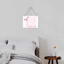 Pink Bow Christian Wall Art, Christian Gifts for Women, Inspirational Bible Verses Wall Decor, Pink Bow Hanging Wood Sign for Office Bedroom Living Room Girl Dorm Apartment - Women of The Bible