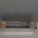 QEEIG Bathroom Floating Shelves for Wall - 15.7" Wall Mounted Shelf Over Toilet Farmhouse Home Decor Display Bookshelf Small 15.7 x 6.7 inch Set of 2, Rustic Brown (008-40BN)