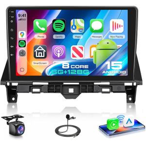 6G+128G Android 15 Car Radio for Honda Accord 8th 2008-2013 with Wireless Carplay/Android Auto, 10.1 Inch Touch Screen Stereo, Bluetooth, GPS Navigation, WiFi, SWC, DSP+ Backup Camera
