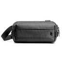 tomtoc Compact EDC X-Pac Sling Bag, Minimalist Chest Shoulder Sling Crossbody Daypack for Men and Women, Water-resistant Lightweight Everyday Carry Casual Pack for Tactical, Travel, Work, Sport, Color Black